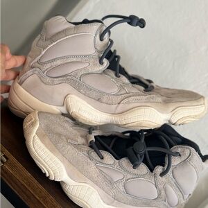 Adidas Taupe High-Top Sneakers